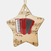 アコーディオン音楽、人気があるデザイン、 セラミックオーナメント (左)