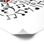 アコーディオン音符アコーディオンフォークミュージシャン フォトプリント            (角)