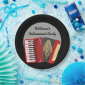 アコーディオン黒番と赤番のプレイヤーパーティー ペーパープレート (パーティー)