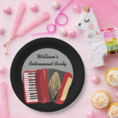 アコーディオン黒番と赤番のプレイヤーパーティー ペーパープレート (パーティー)