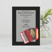 アコーディオン黒番と赤番のプレイヤーパーティー 招待状 (スタンド正面)