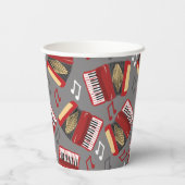 アコーディオン黒番と赤番のプレイヤーパーティー 紙コップ (裏面)