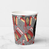 アコーディオン黒番と赤番のプレイヤーパーティー 紙コップ (右)