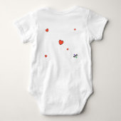 アコーディオン、エレキギター、djembe ベビーボディスーツ (裏面)