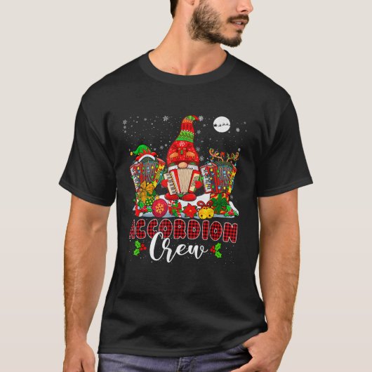 アコーディオン・クルー・クリスマス・サンタ・トナカイ・ノーム・プレイングA Tシャツ (正面)