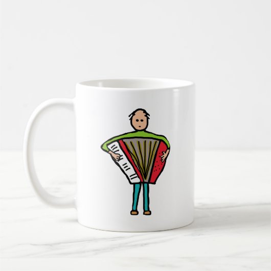 アコーディオン コーヒーマグカップ (左)