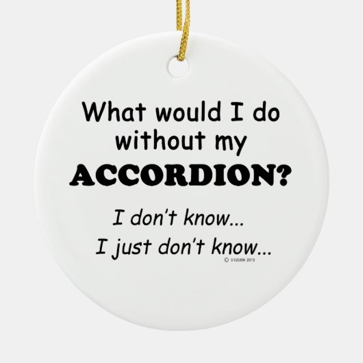 アコーディオン セラミックオーナメント (正面)