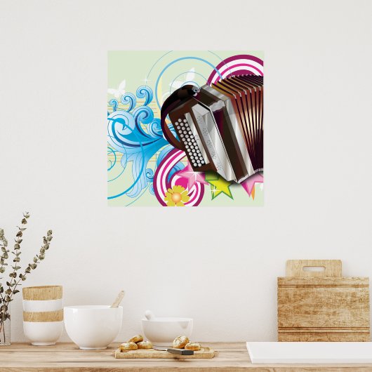 アコーディオン ポスター (キッチン)
