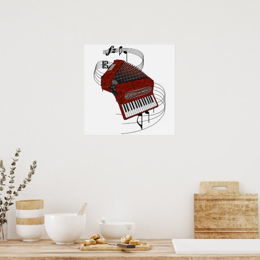 アコーディオン ポスター (キッチン)