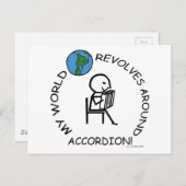 アコーディオン – ワールドのまわりに回転 ポストカード (正面/裏面)