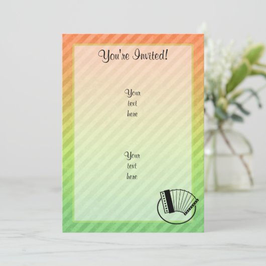 アコーディオン 招待状 (スタンド正面)