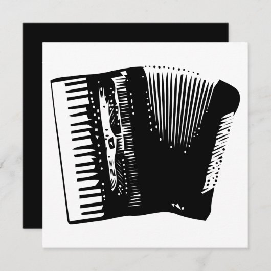 アコーディオン 招待状 (正面/裏面)