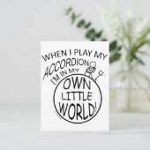 アコーディオン、自分の小さな世界 ポストカード (スタンド正面)