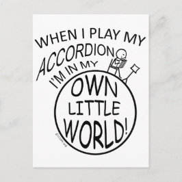 アコーディオン、自分の小さな世界 ポストカード