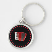 アコーディオン:赤アコーディオン キーホルダー (正面)