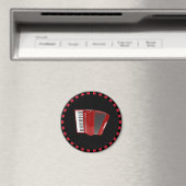 アコーディオン：赤アコーディオン マグネット (インサイチュ (食洗機))