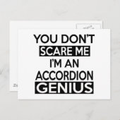 アコーディオンGENIUSデザイン ポストカード (正面/裏面)