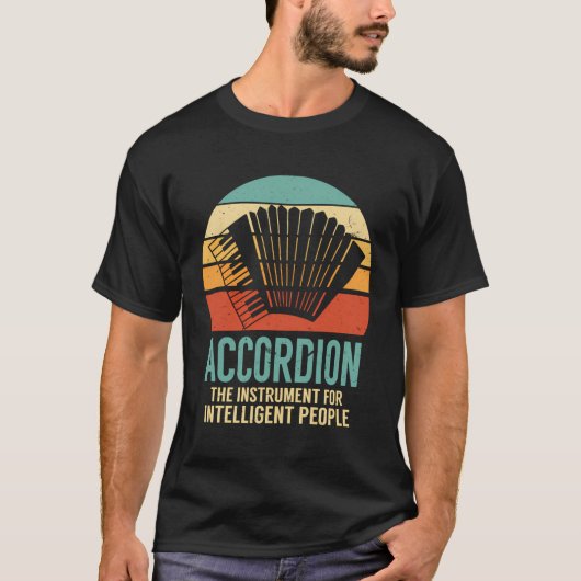 アコーディオンRe知性がある楽器 Tシャツ (正面)