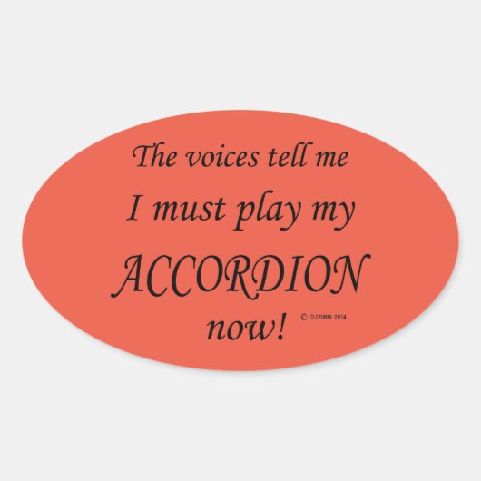 アコーディオンVoices Say Must 遊 Ovalステッカー 楕円形シール (正面)
