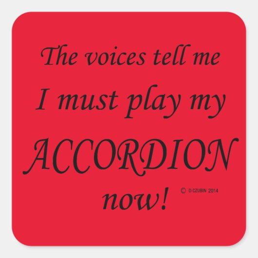 アコーディオンVoices Say Must 遊 Squareステッカー スクエアシール (正面)