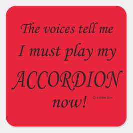 アコーディオンVoices Say Must 遊 Squareステッカー スクエアシール