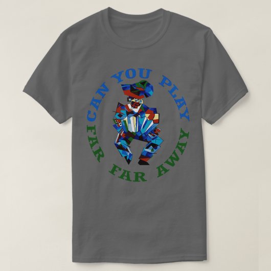 アコーディオ遊ンプレイで遠くに芸術的きるか Tシャツ (デザイン正面)