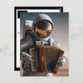 アコーディオ遊ン宇宙飛行士 ポストカード (正面/裏面)