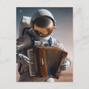 アコーディオ遊ン宇宙飛行士 ポストカード