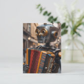 アコーディオ遊ン宇宙飛行士 ポストカード (スタンド正面)