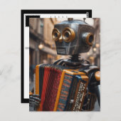 アコーディオ遊ン宇宙飛行士 ポストカード (正面/裏面)