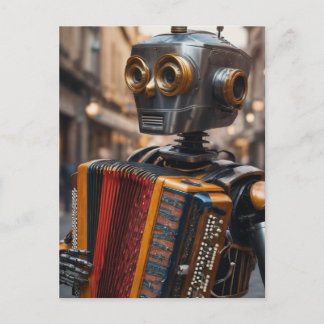 アコーディオ遊ン宇宙飛行士 ポストカード