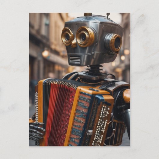 アコーディオ遊ン宇宙飛行士 ポストカード (正面)