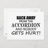 アコーディオ遠くにンから戻る ポストカード (正面/裏面)