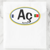アコーレス(アゾレス)ユーロスタイルオーバルステッカー 楕円形シール (バッグ)