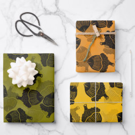 アコーンウッドブロック ラッピングペーパーシート