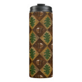 アコーンオークリーフチェッカーボードパターンマグ タンブラー (正面)