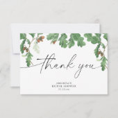 アコーンツリーブライダルシャワー サンキューカード (正面)