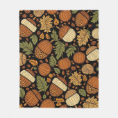 アコーンパターンハーベストデイオータムフリースブランケット フリースブランケット (正面)