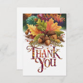 アコーンパンプキンオータム秋 サンキューカード (正面/裏面)