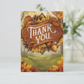 アコーンパンプキンオータム秋 サンキューカード (スタンド正面)