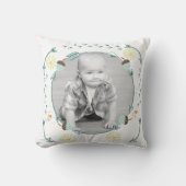 アコーンパーソナライズされたアローガーランドベビー写真 クッション (正面)