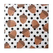 アコーンブラックドット秋Y2Kパターン