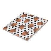 アコーンブラックドット秋Y2Kパターン タイル (側面)