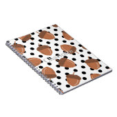 アコーンブラックドット秋Y2Kパターン ノートブック (右側)