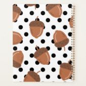 アコーンブラックドット秋Y2Kパターン プランナー手帳 (裏面)