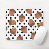 アコーンブラックドット秋Y2Kパターン マウスパッド (マウス)
