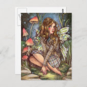 アコーンベレー – フェアリー・アート ポストカード (正面/裏面)