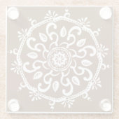 アコーンマンダラ ガラスコースター (裏面)