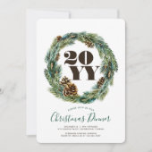 アコーンリースクリスマスパーティの招待状 招待状 (正面)