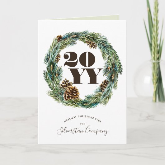 アコーンリースクリスマスホリデーフ企業のォード 招待状 (正面)